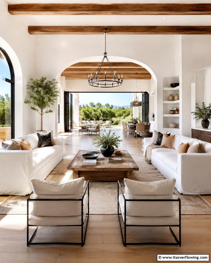 Open and Airy Layout - 30 Mediterranean Living Room Ideas- Warm & Inviting Spaces