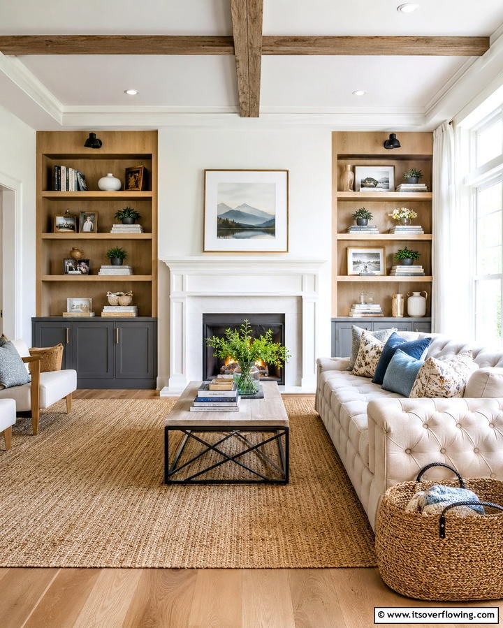 Open and Closed Storage CombinationOne - 30 Fireplace Built-In Design Ideas for Focal Point Spaces