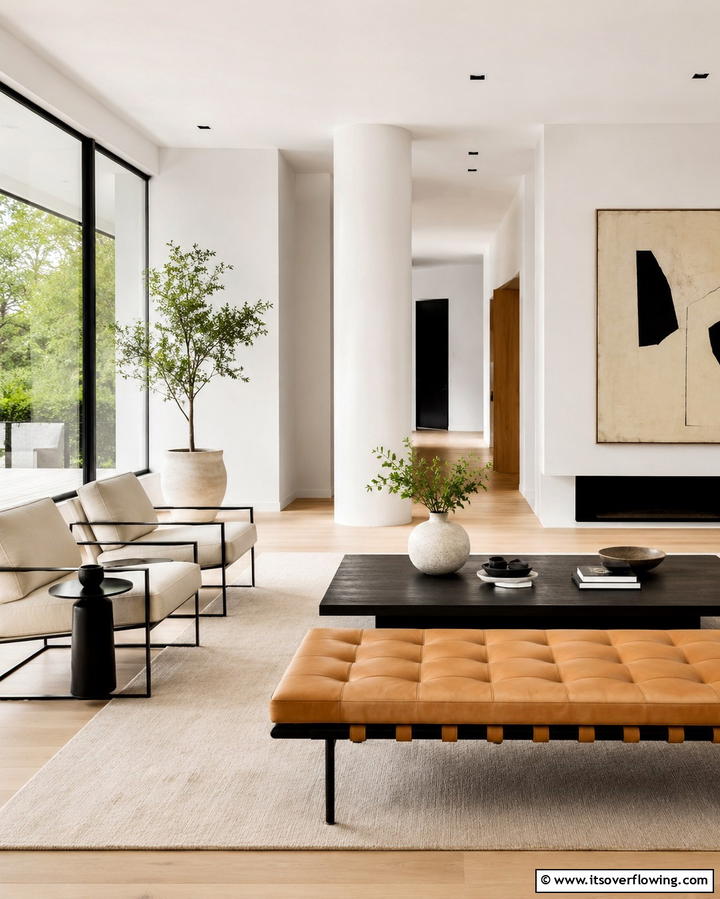 Opt for Minimalist Furniture - 25 Organic Modern Living Room Design Ideas