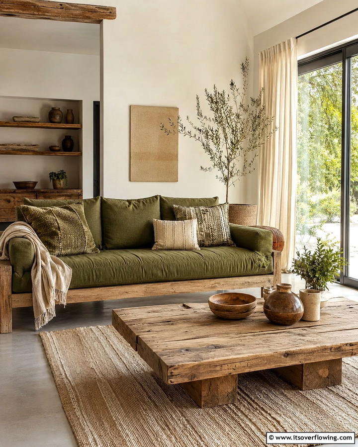 Opt for Sustainable Green Furniture - 25 Green Living Room Ideas for a Fresh and Calming Space