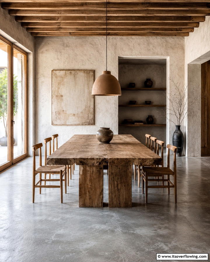 Opt for Unfinished Surfaces - 30 Wabi Sabi Interior Design Ideas for Serene Minimalism