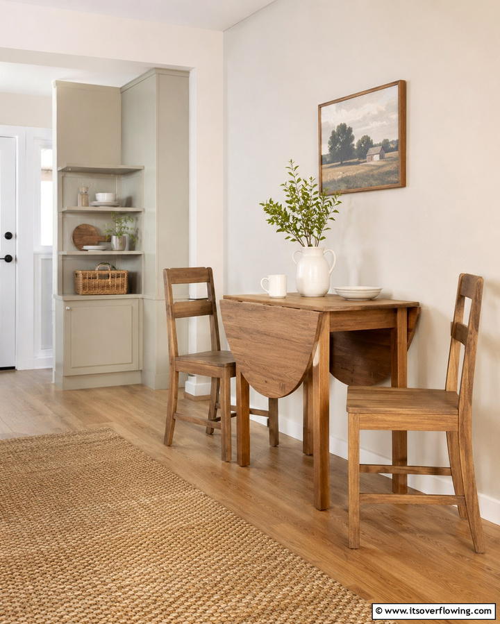 Opt for a Drop Leaf Table - 25 Small Dining Room Ideas for Compact Spaces