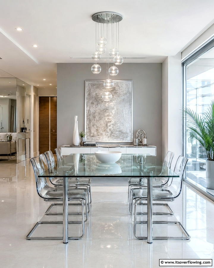 Opt for a Glass Dining Table - 25 Small Dining Room Ideas for Compact Spaces
