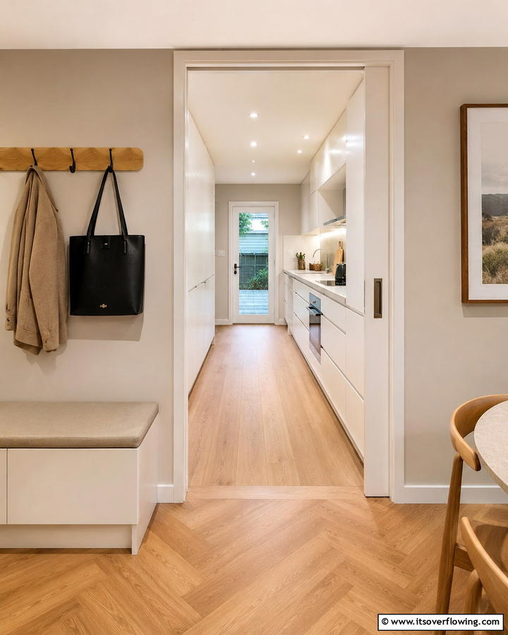 Optimized Entryway Planning - 30 Galley Kitchen Ideas for Efficient and Stylish Layouts
