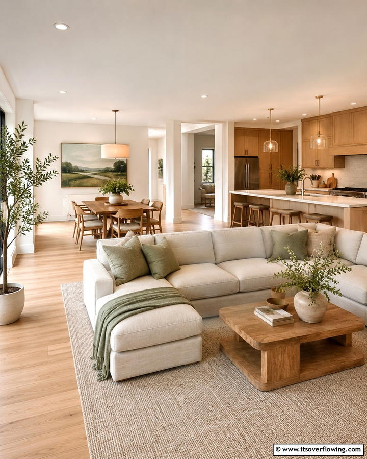 Optimized Open Floorplan - 30 Awkward Living Room Layout Solutions for Cohesive Design