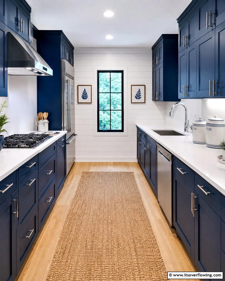 Optimized Work Triangle Design - 30 Galley Kitchen Ideas for Efficient and Stylish Layouts