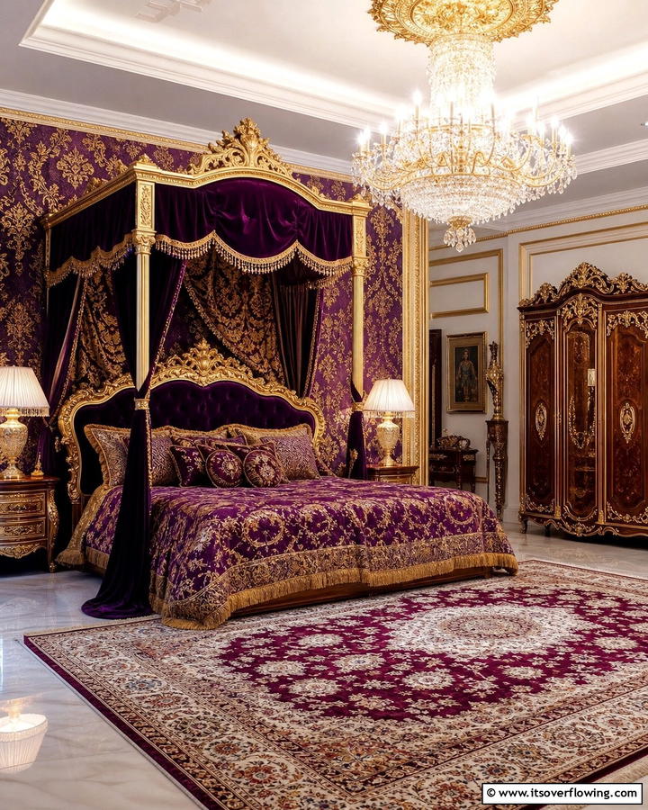 Opulent Royalty Room - 21 Bedroom Design Ideas to Craft a Personalized Relaxation Zone