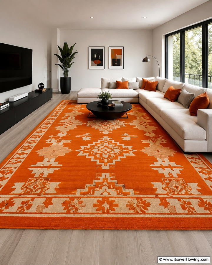 Orange Ceiling for a Unique Twist - 25 Orange Room Ideas to Brighten Up Your Space