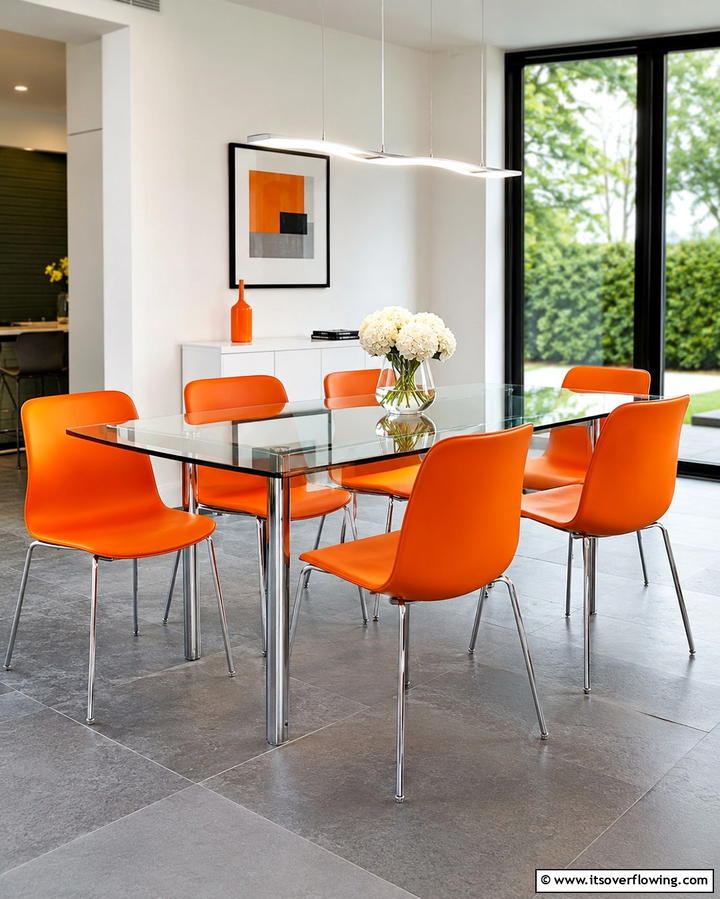 Orange and Gray Combination - 25 Orange Room Ideas to Brighten Up Your Space