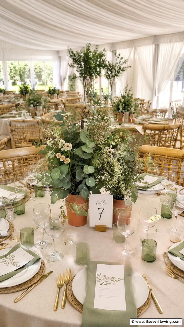 Organic Eucalyptus Elegance - 30 Eucalyptus Wedding Centerpieces for Natural Elegance