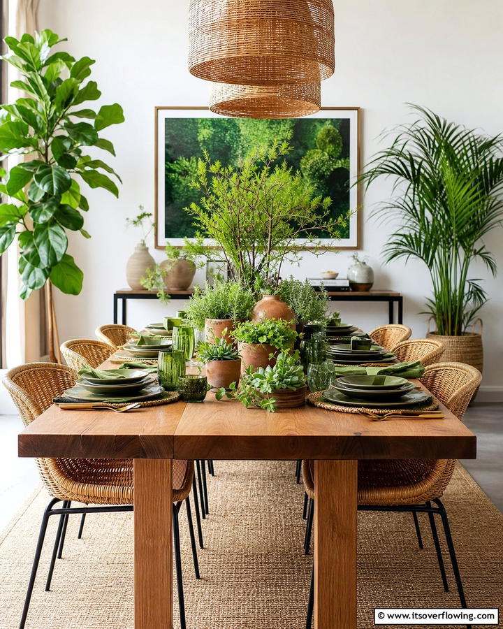 Organic Greenery Displays - 21 Dining Table Decor Ideas to Impress Your Guests