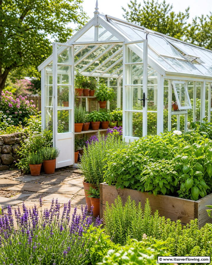 Organic Herb Greenhouse - 21 Greenhouse Ideas to Nurture Plants Year-Round