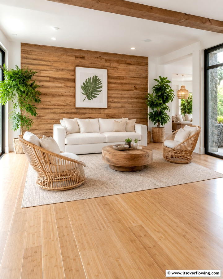 Organic Material Use - 30 Feng Shui Living Room Layouts for Harmony & Flow