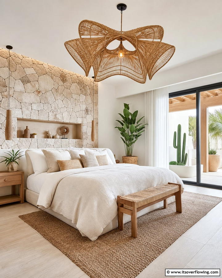 Organic Modern - 20 Bedroom Chandelier Ideas to Elevate Your Space