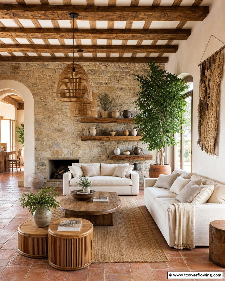 Organic Natural Elements - 30 Tuscan Interior Design Ideas for Earthy Mediterranean Style