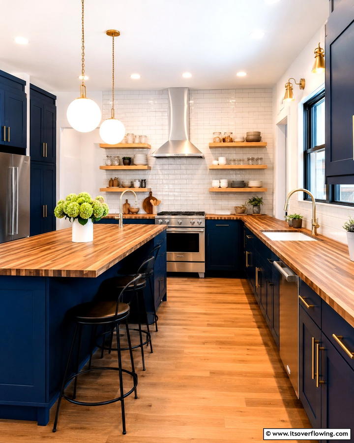 Organic Warmth with Edge Grain Countertops - 20 Wood Countertop Ideas for a Natural and Stylish Kitchen
