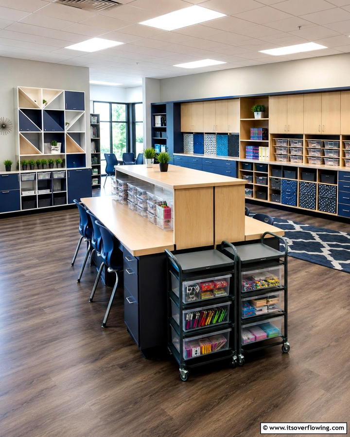 Organized Study Hub - 30 Homeschool Room Ideas- Functional Learning Spaces at Home