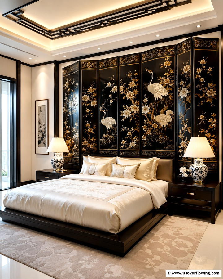 Oriental Screen Dividers - 25 Serene Asian Bedroom Ideas for a Peaceful Space