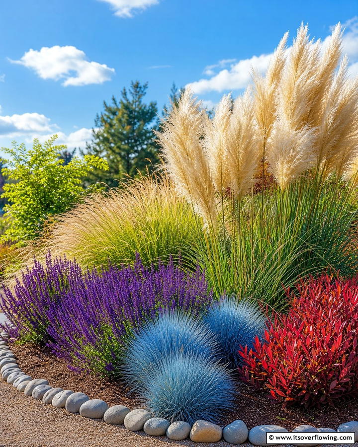 Ornamental Grass Enclave - 21 Corner Garden Ideas for Small Space Greenery