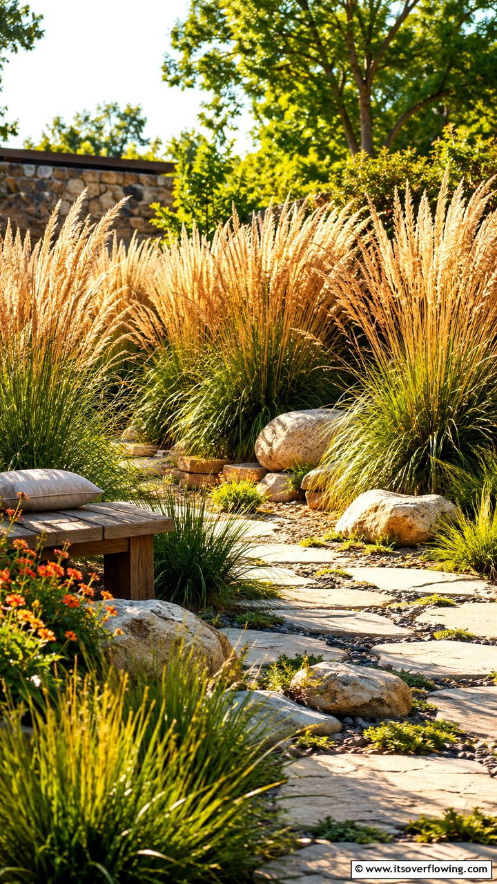 Ornamental Grasses Partition - 30 Garden Screening Ideas- Privacy Solutions & Stylish Designs
