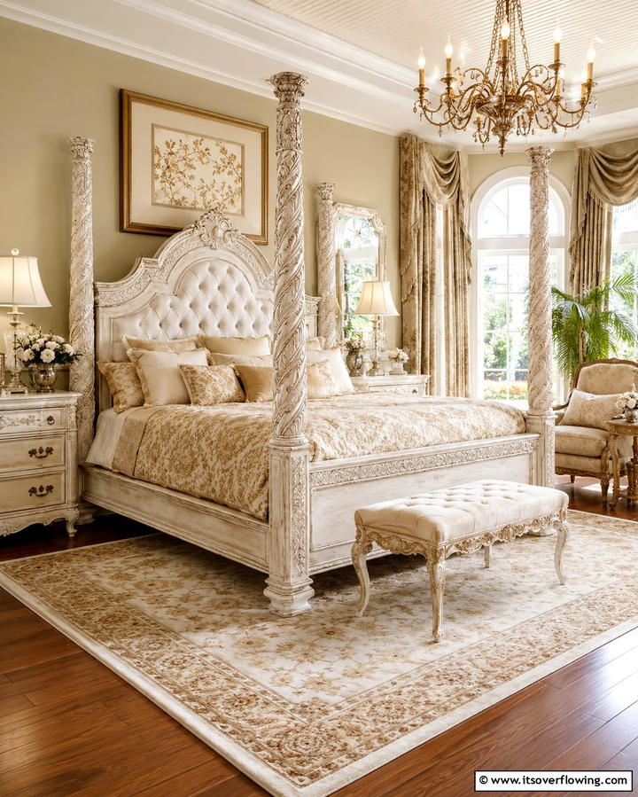 Ornate Bed Frames for Elegance - 25 Grandmillennial Style Bedroom Ideas for a Chic Look