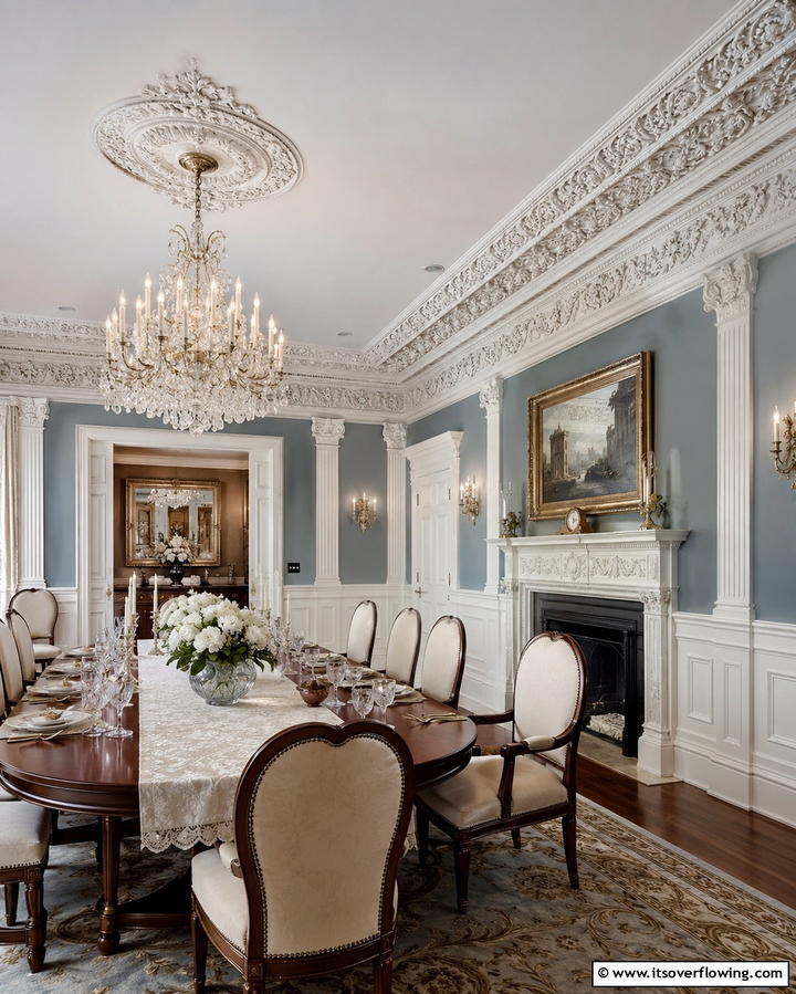 Ornate Crown Molding - 25 French Interior Design Ideas for Elegant Living