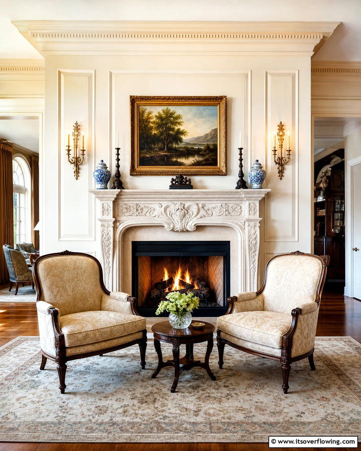 Ornate Fireplaces - 25 Traditional Interior Design Ideas for Classic Homes