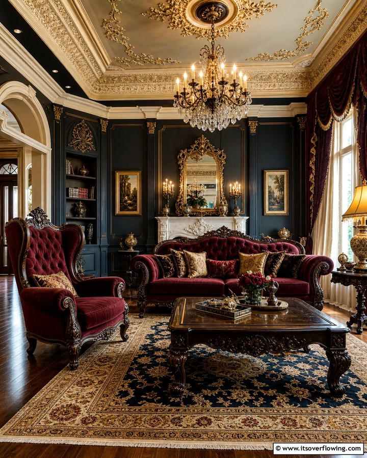 Ornate Furniture - 25 Gothic Living Room Ideas for a Dramatic Space