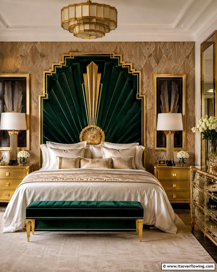 Ornate Headboards - 25 Art Deco Bedroom Ideas for a Timeless Look