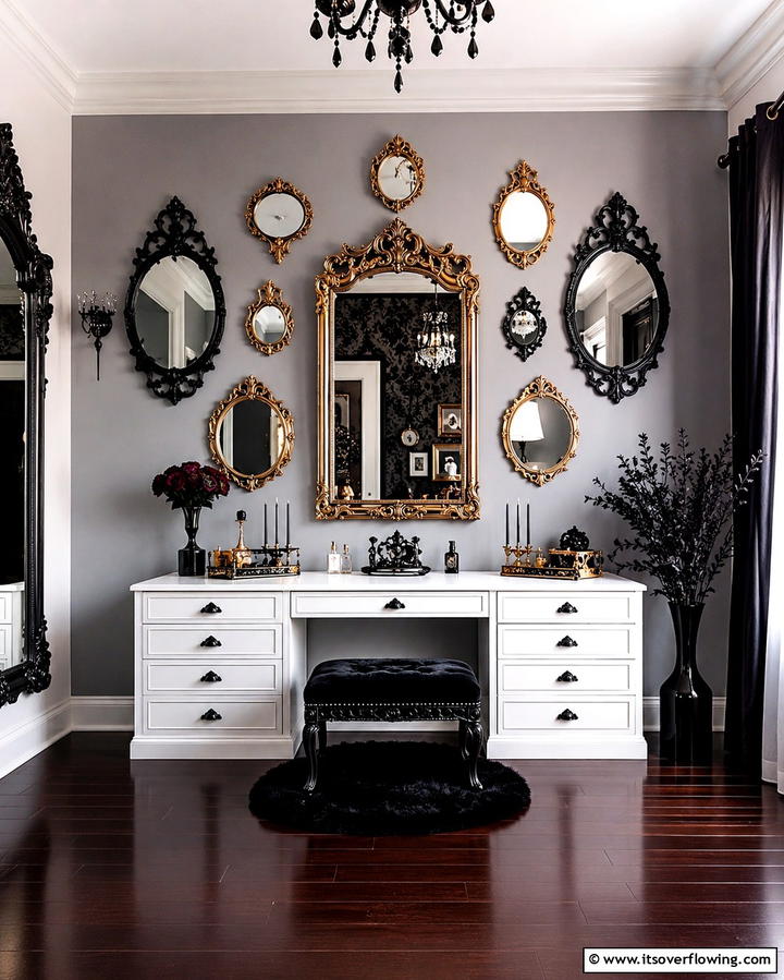 Ornate Mirrors - 25 Gothic Bedroom Ideas for a Dark and Romantic Retreat