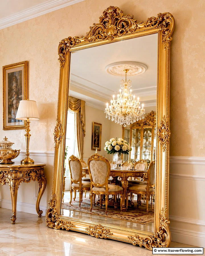 Ornate Mirrors to Amplify Space and Light - 25 Parisian Dining Room Ideas for Elegant Spaces
