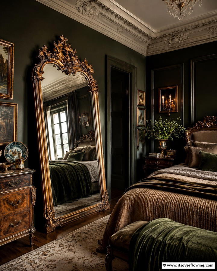 Ornate MirrorsExact - 30 Dark Academia Bedroom Designs for a Scholarly Aesthetic