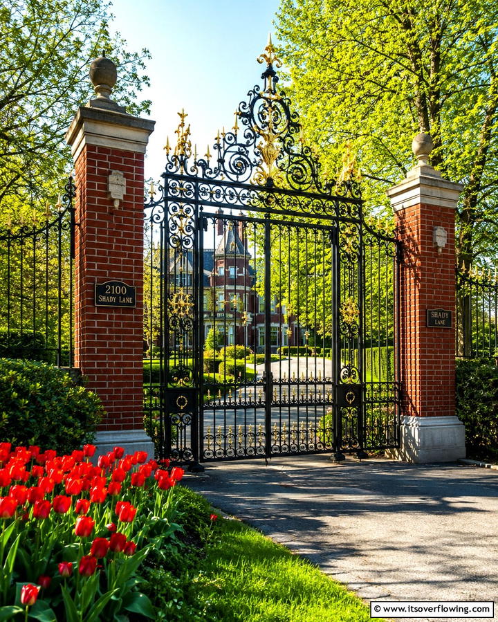 Ornate Victorian Metal Gate - 25 Metal Garden Gate Ideas to Enhance Your Outdoor Space