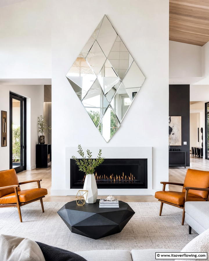 Ornate Vintage Mirror for Timeless Charm - 25 Mirror Over Fireplace Ideas to Elevate Your Space