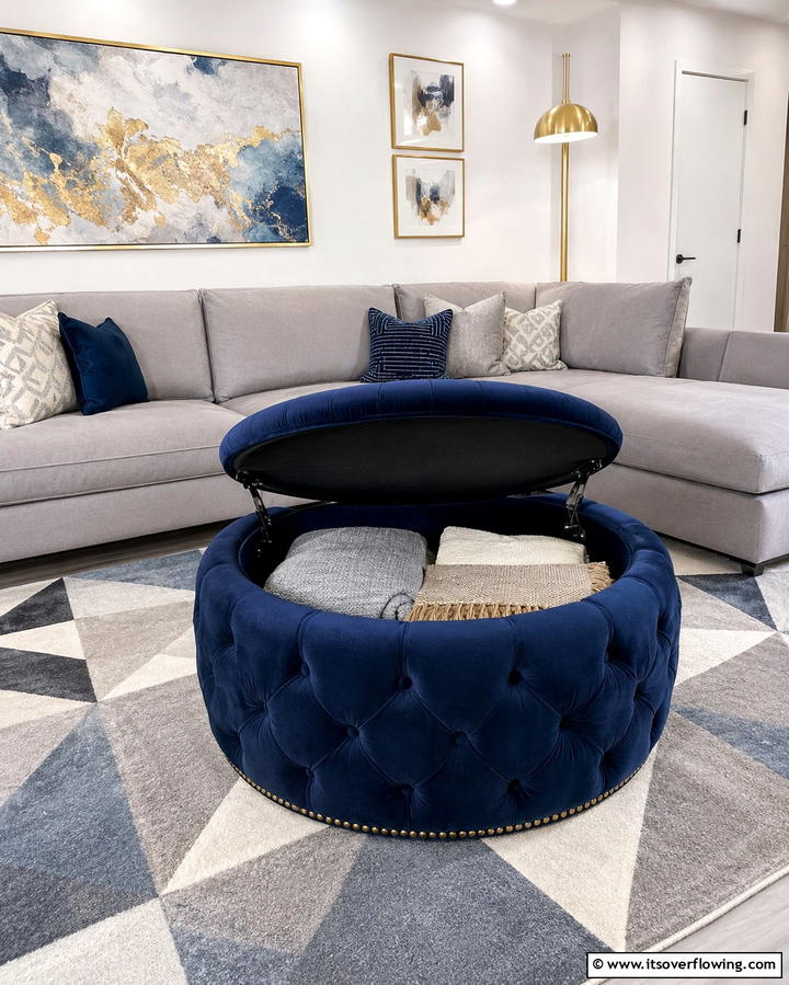 Ottoman Storage - 25 Creative Blanket Storage Ideas for Cozy Homes