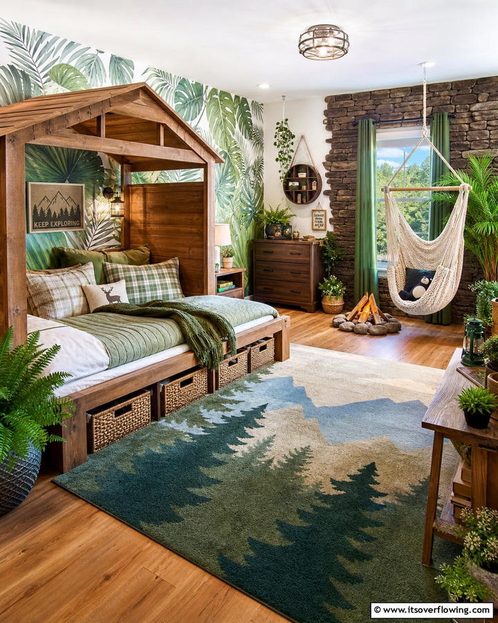 Outdoor Adventure Nook - 21 Boys’ Room Ideas- Themed Decor & Functional Layouts