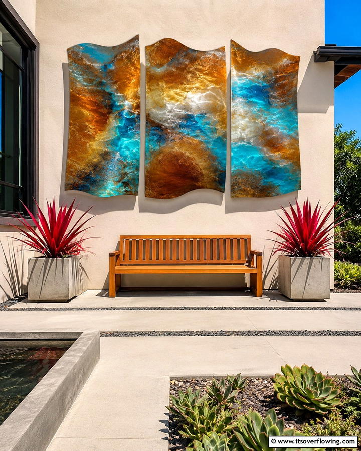 Outdoor Art Displays - 25 Front Yard Patio Ideas to Enhance Your Outdoor Space