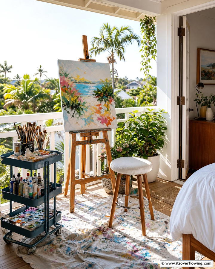 Outdoor Art Studio - 25 Inspiring Bedroom Balcony Ideas for Your Home