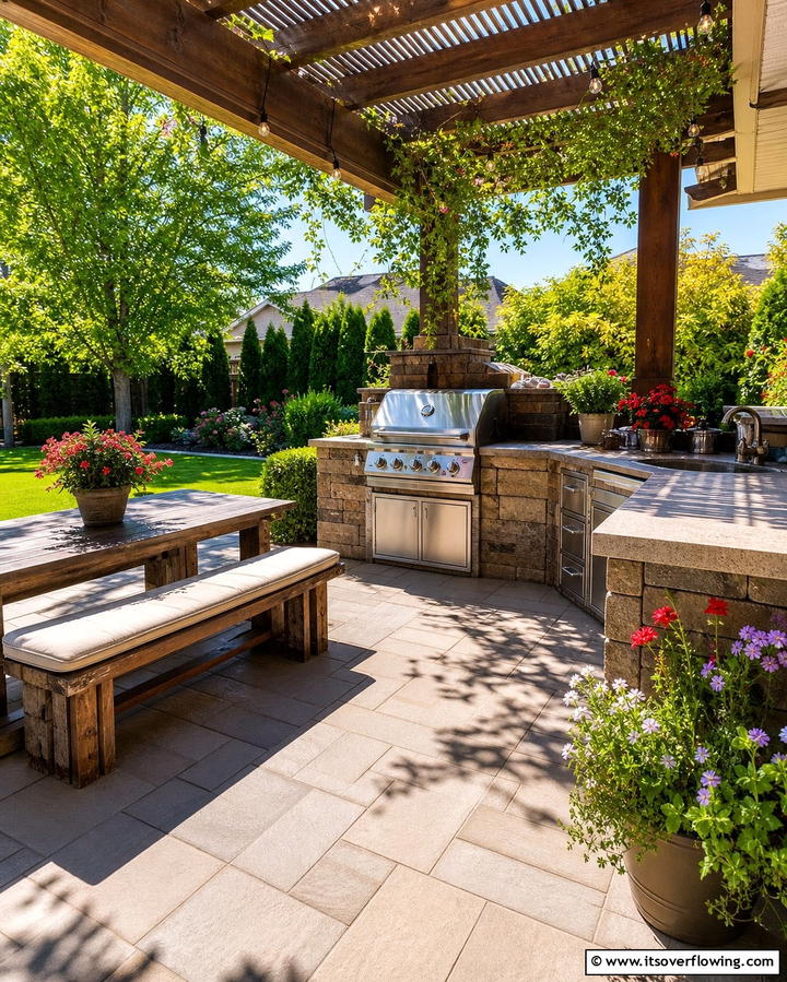 Outdoor Barbecue Pit Area - 21 Small Outdoor Kitchen Designs for Compact Entertaining