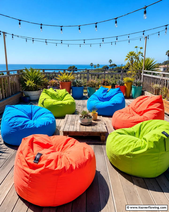 Outdoor Bean Bags - 25 Deck Furniture Ideas for Comfortable Outdoor Living