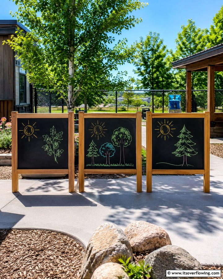 Outdoor Chalkboards - 30 EYFS Outdoor Area Ideas for Engaging Play Spaces