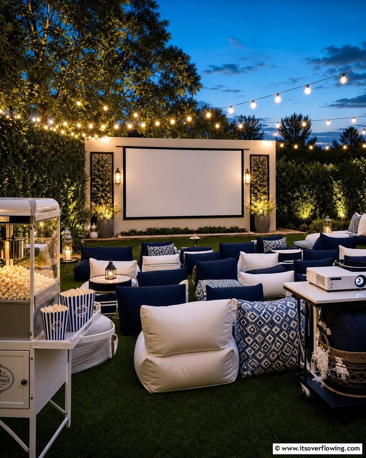 Outdoor Cinema Experience - 21 Backyard Ideas for Functional and Beautiful Outdoor Spaces