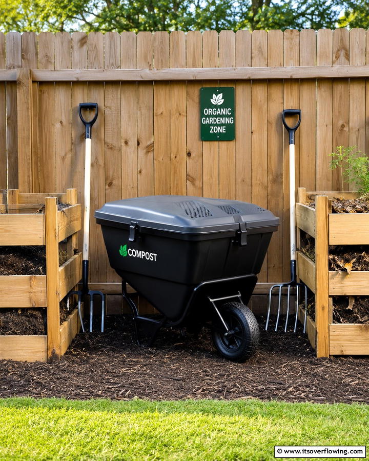 Outdoor Compost Bin - 25 Old Wheelbarrow Ideas for Unique and Creative Garden Decor