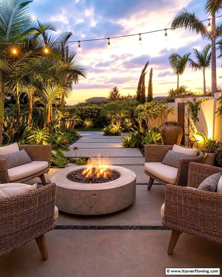 Outdoor Concrete Fire Pits - 20 Modern Concrete Fireplace Ideas for Your Home