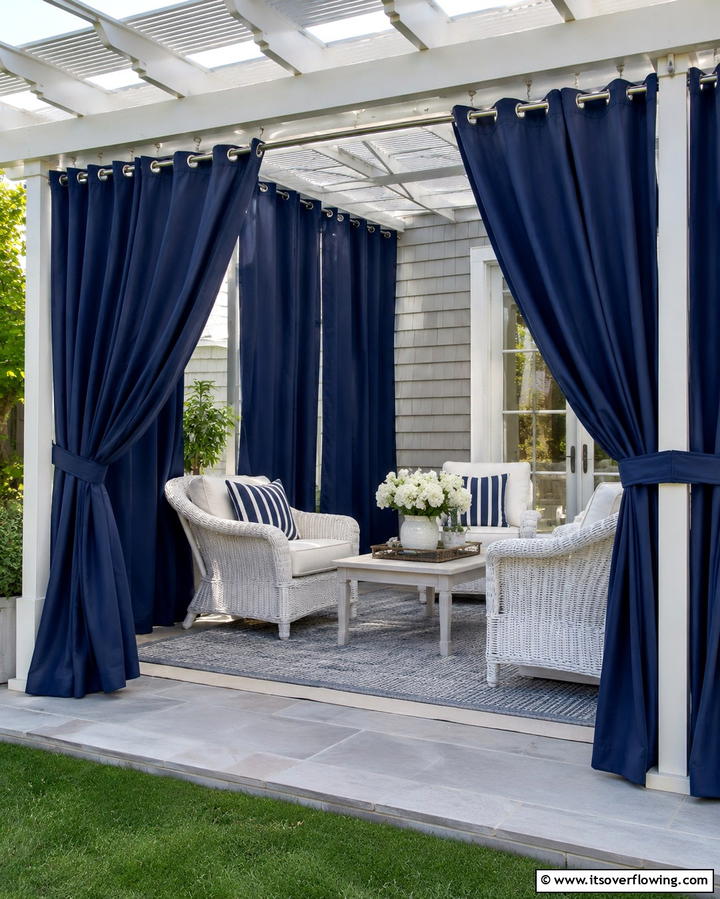 Outdoor Curtains for Flexible Privacy - 25 Privacy Patio Ideas for a Secluded Outdoor Oasis