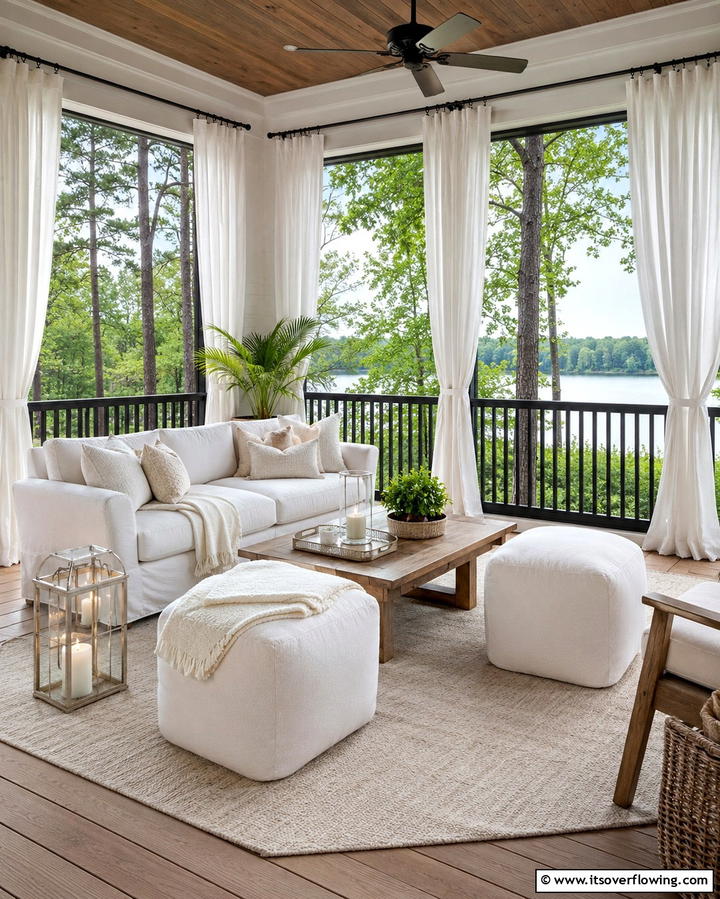 Outdoor Curtains for Privacy - 25 Three Season Porch Ideas for Year-Round Enjoyment
