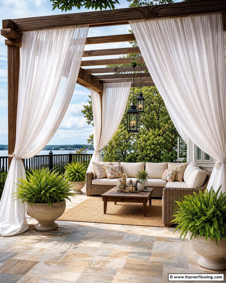 Outdoor Curtains for Soft Elegance - 21 Patio Privacy Solutions for Secluded Outdoor Relaxation