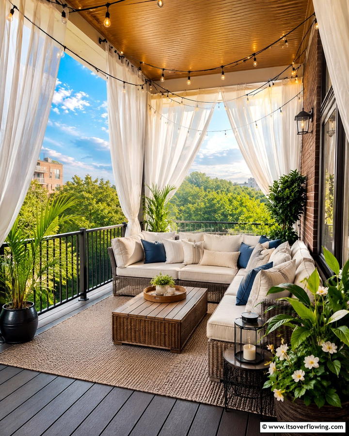 Outdoor Curtains for a Cozy Retreat - 25 Balcony Shade Ideas for Comfortable Outdoor Relaxation