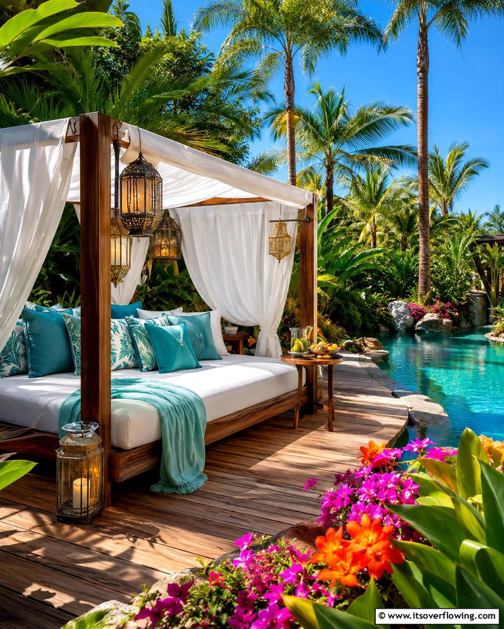 Outdoor Daybeds for Luxe Lounging - 20 Tropical Backyard Ideas for a Lush Oasis