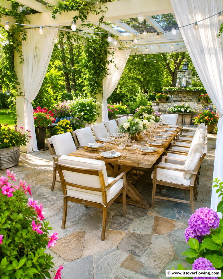 Outdoor Dining Area - 20 Stunning Large Backyard Ideas for Outdoor Living